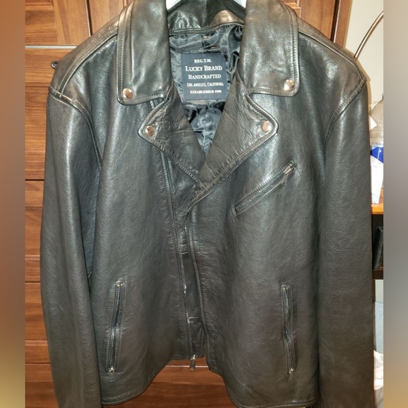 Lucky Brand Genuine Vintage Leather Jacket - Men’s XL - Picture 1 of 3